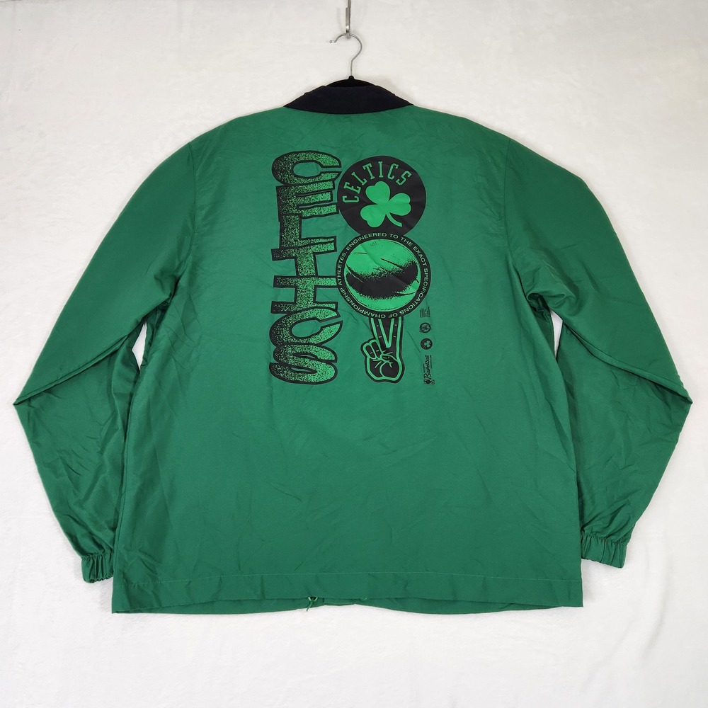 Nike Boston Celtics NBA 75th Anniversary Coaches Jacket Green DH9190-312 Mens L